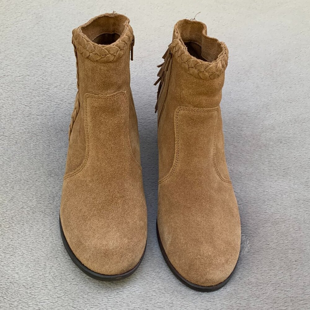 Matisse Lucinda Suede Fringe Block Heel Ankle Booties Sz8 - Picture 6 of 15